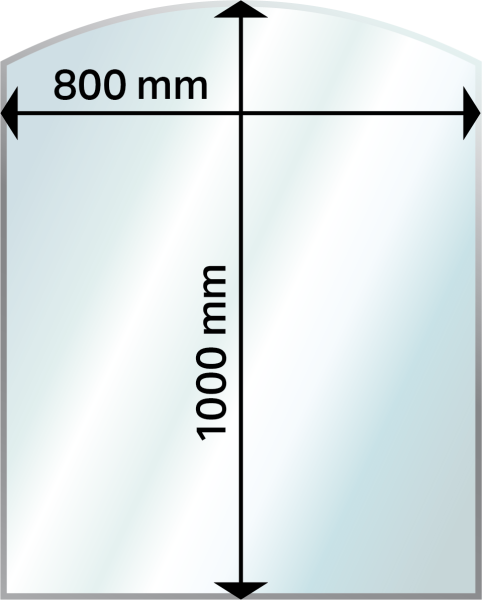 Aduro Glasbodenplatte 800x1000mm gebogen